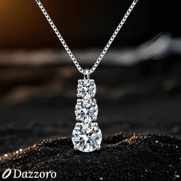 Trinity Radiance Moissanite Pendant Necklace