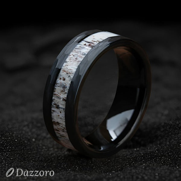 Antler Black Tungsten Carbide Ring