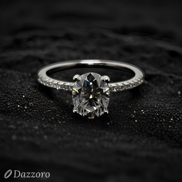 Radiant Oval Moissanite Ring