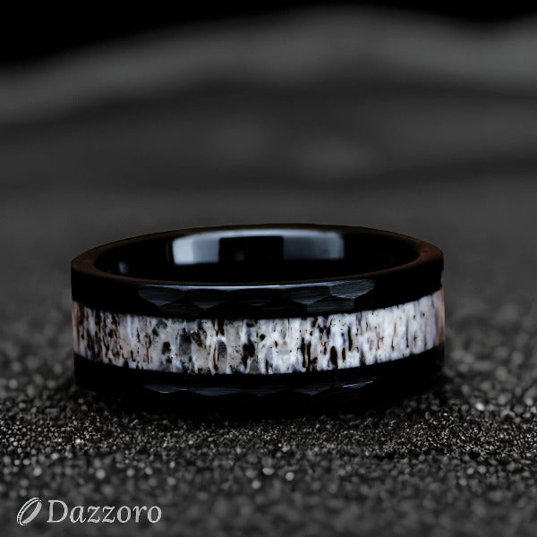 Antler Black Tungsten Carbide Ring